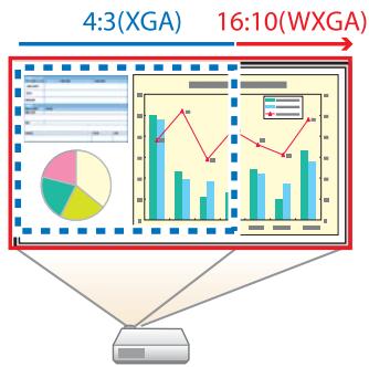 EPSON EB-X12 - Augmentation du contenu de la projection sur un écran large (WXGA) (eb-w12 uniquement) - 1