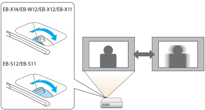 EPSON EB-X12 - Correction de la mise au point - 1
