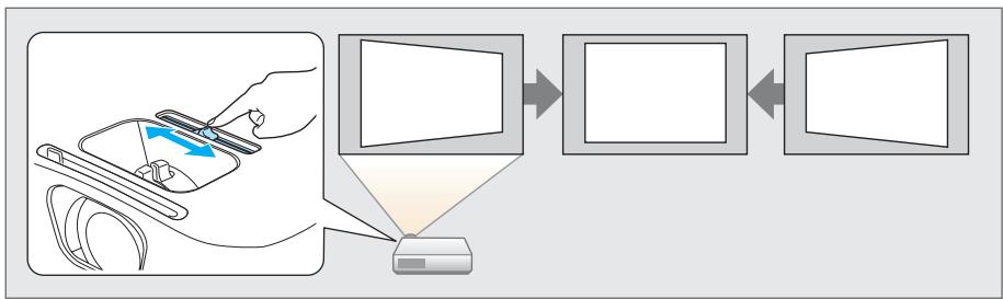 EPSON EB-X12 - Curseur pour le réglage du keystone horizontal (EB-X14/EB-W12/EB-X12/EB-S12/EB-X11 uniquement) - 1