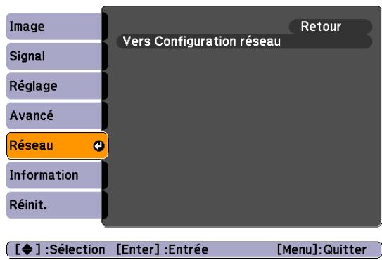 EPSON EB-Z8000WU - Menu Réseau (EB-Z8050W uniquement) - 1
