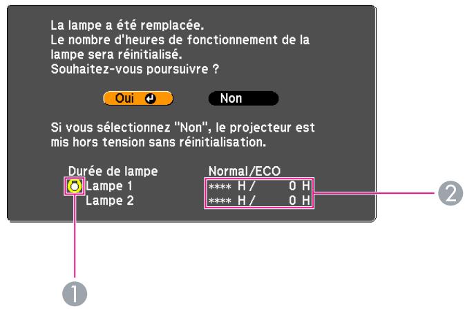 EPSON EB-Z8150NL - Réinitialisation de la Durée de lampe - 1