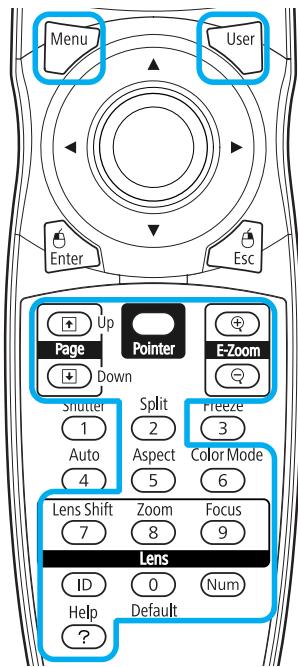 EPSON EB-Z8150NL - Blocage des boutons de la télécommande - 1