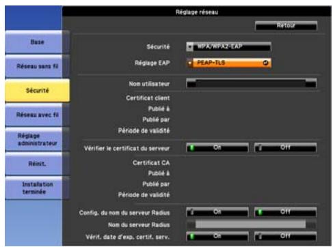 EPSON EB-Z8150NL - Si le mode WPA/WPA2-EAP est selectionné. - 2