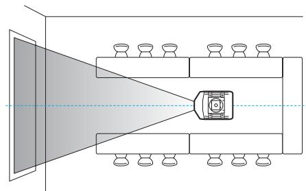 EPSON EB-Z8350W, EB-Z8450WU - Objectif centré - 1