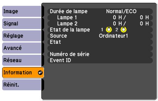 EPSON EB-Z8455WU - Menu Réinit. - 4