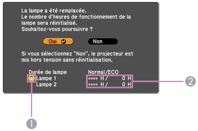 EPSON EB-Z8455WU - Réinitialisation de la Durée de lampe - 1