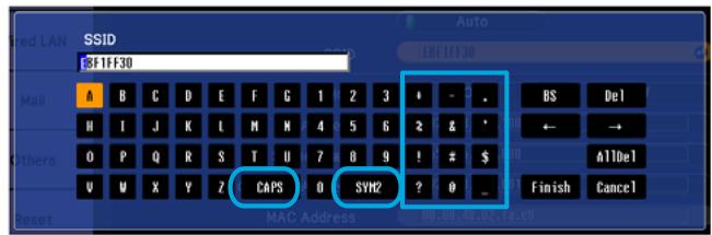 EPSON EB-Z8455WU - Fonctions du clavier virtuel - 1