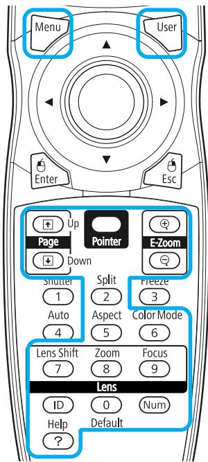 EPSON EB-Z8455WU - Blocage des boutons de la télécommande - 1