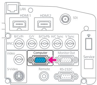 EPSON EB-Z8455WU - Connexion à un ordinateur - 7