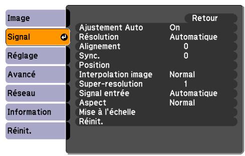 EPSON EB-Z8455WU - Menu de configuration - 3