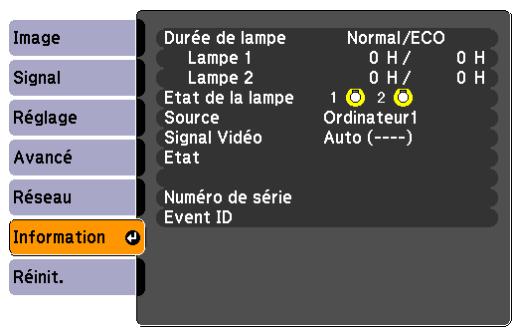 EPSON EB-Z8455WU - Menu Réinit. - 3