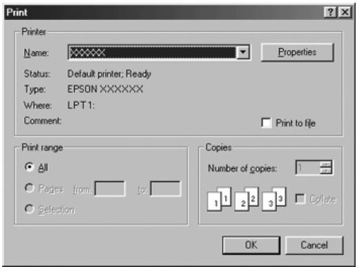 EPSON LX-300 II - Accès au pilote d'impression à partir des applications windows - 1
