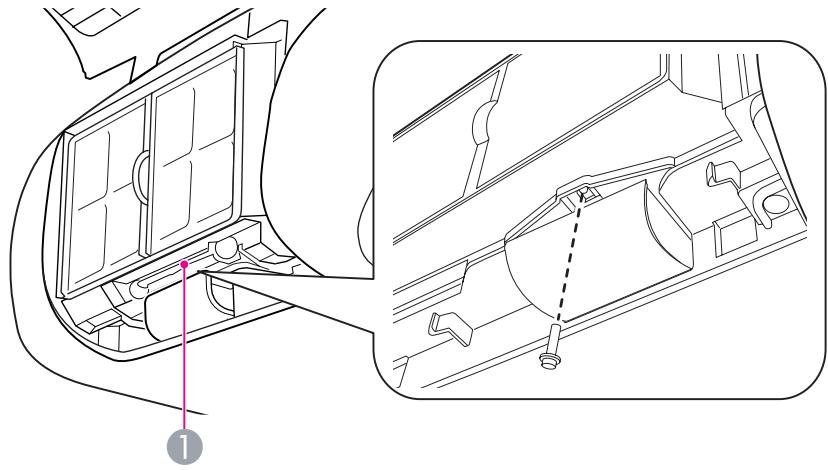 EPSON EB-450WI - Ouvrez le couvercle du filtre à air. - 3