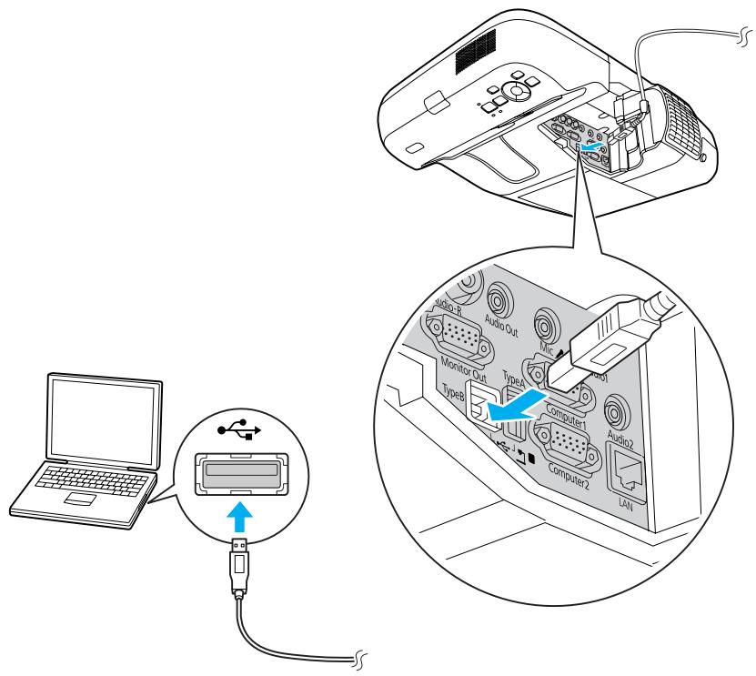 EPSON EB-450WI - Utilisation du pointeur de souris à l'aide de la télécommande (Souris Sans Fil) - 1