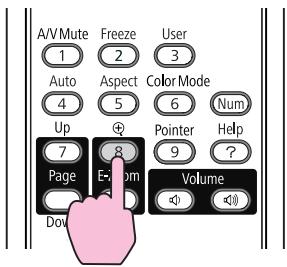 A/V Mute Freeze User 1 2 3 Auto Aspect Color Mode 4 5 6 Num Up 7 Page E-Form Pointer Help Dow Volume