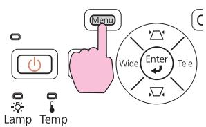 Menu Wide Enter Tele Lamp Temp