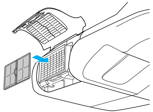 EPSON EB-450WI - Installez le nouveau filtre à air. - 1