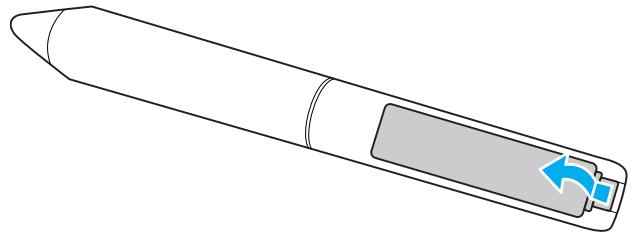 EPSON EB-450WI - Retirez le couvercle du compartiment à piles. - 1