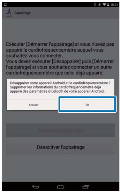 EPSON RUNSENSE SF-810 - Assurez-vous que les appareils sont désappairés, puis appuyez sur OK. - 1
