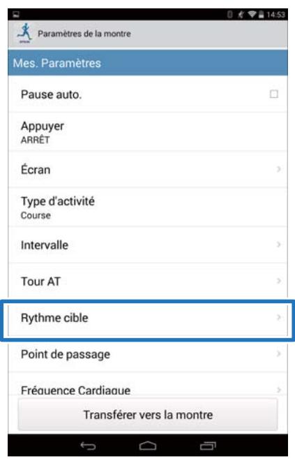 EPSON RUNSENSE SF-810 - Fonction de définition de l'allure cible - 1