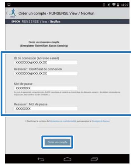 EPSON RUNSENSE SF-810 - Créer un compte. - 1