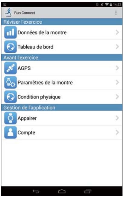 EPSON RUNSENSE SF-810 - L'application smartphone (run connect) - 1