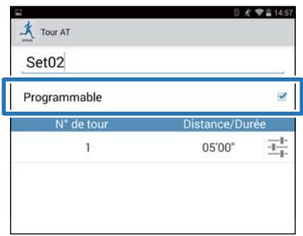 EPSON RUNSENSE SF-810 - Réglez programmable sur MARCHE si vous souhaitez associer plusieurs tours. - 1