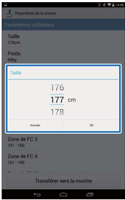 EPSON RUNSENSE SF-810 - Modifiez le paramètre, puis appuyez sur OK. - 1