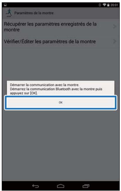EPSON RUNSENSE SF-810 - Appuyez sur OK sur le smartphone. - 1