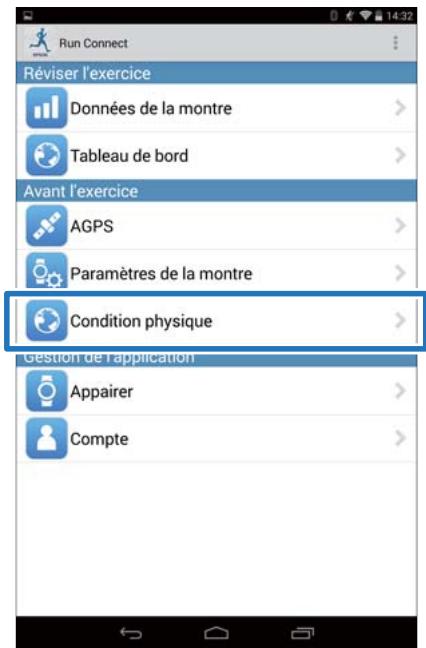 EPSON RUNSENSE SF-810 - Appuyez sur condition physique. - 1