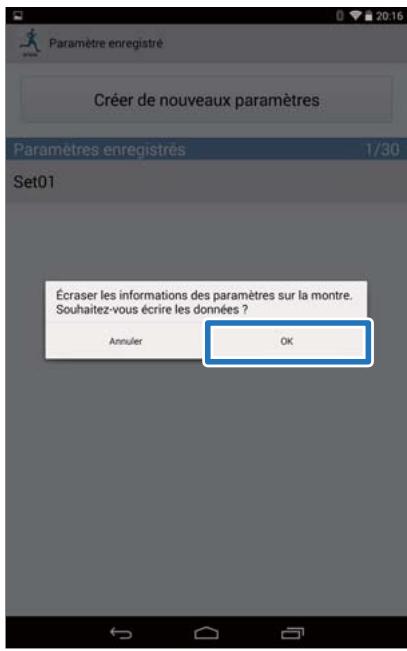 EPSON RUNSENSE SF-810 - Appuyez sur OK sur le smartphone. - 3