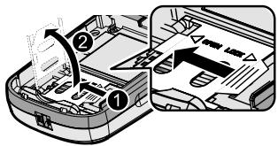 PANASONIC A210 - Insertion/retrait de la carte SIM - 1