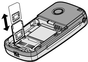 PANASONIC A210 - Insertion/retrait de la carte SIM - 2