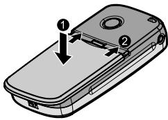 PANASONIC A210 - Insertion de la batterie - 2
