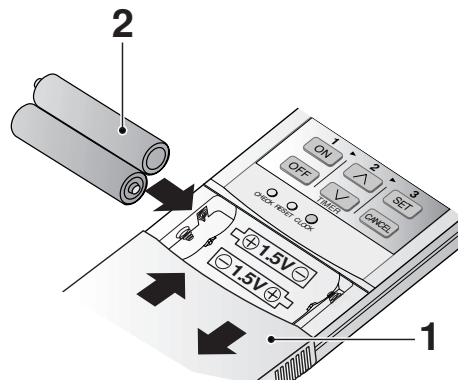 PANASONIC CS-E9CKP - ● Einlegen der Batterien - 1