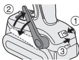 PANASONIC EY7540 - Instellen van de stand van de riemclip - 1