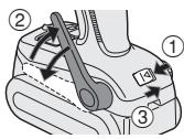 PANASONIC EY7540 - Die Riemenhaken-Winkelposition einstellen - 1
