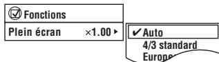 PANASONIC SC-HT744 - Appuyer sur [ZOOM] à plusieurs reprises pour sélectionner le format d'image préétabli (Plein écran) ou "Auto". - 1