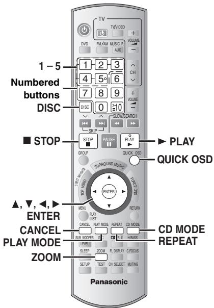 PANASONIC SC-HT744 - Using the remote control - 2
