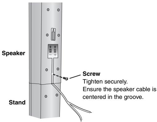 PANASONIC SC-HT744 - Attach the speaker to the stand. - 3