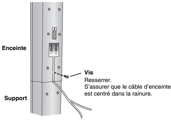 PANASONIC SC-HT744 - Fixer l'enceinte au support. - 1