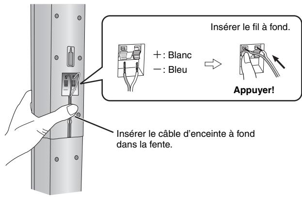 PANASONIC SC-HT744 - Raccorder le cable d'enceinte. - 1