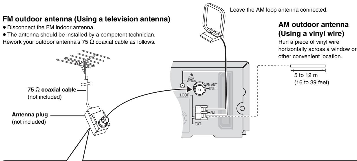 PANASONIC SC-HT744 - Using an outdoor antenna (optional) - 1