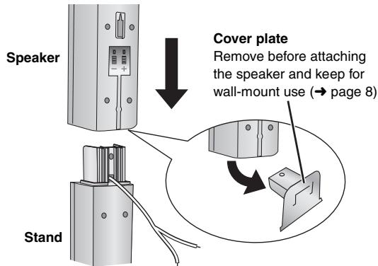 PANASONIC SC-HT744 - Attach the speaker to the stand. - 2