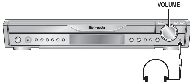 PANASONIC SC-HT744 - Reduce the volume and connect the headphones (not included). - 1