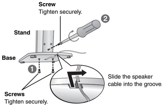 PANASONIC SC-HT744 - Secure the stand to the base. - 1