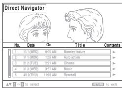 PANASONIC SC-HT744 - Press [DIRECT NAVIGATOR]. - 1