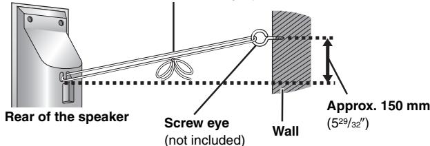 PANASONIC SC-HT744 - Preventing the speakers from falling - 1