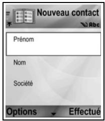 PANASONIC EB-X700 - Créer de nouvelles FICHES de contacts - 1