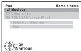 PANASONIC SC-PT470 - Lors de l'utilisation du menu START dans le mode "IPOD - 1